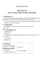 Giáo án Tiếng Việt 3 tuần 29 bài: Tập làm văn  Viết về một trận thi đấu thể thao