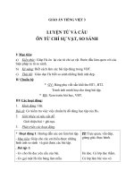 Giáo án Tiếng Việt 3 tuần 1 bài: Luyện từ và câu  Ôn về từ chỉ sự vật, So sánh