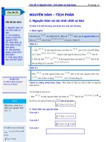 Chuyên đề bài tập trắc nghiệm nguyên hàm tích phân và ứng dụng 