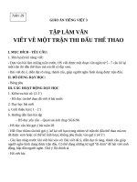 Giáo án Tiếng Việt 3 tuần 29 bài: Tập làm văn  Viết về một trận thi đấu thể thao