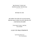 Luận văn thạc sỹ - Huy động vốn tiền gửi tại Ngân hàng TMCP Sài Gòn Thương Tín – Chi nhánh Long Biên