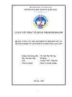 Luận văn thạc sỹ - Công tác thu bảo hiểm xã hội đối với các doanh nghiệp của Bảo hiểm xã hội tỉnh Lạng Sơn