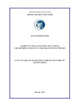 Nghiên cứu thuật toán học máy áp dụng cho hệ thống giám sát và nhận dạng hành vi trên bò 