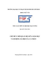 Mối quan hệ giữa giáo dục và di động xã hội của cá nhân