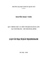 Luận văn thạc sỹ - Quy trình cho vay đối với khách hàng lớn tại Ngân hàng thương mại cổ phần Công Thương Việt Nam chi nhánh Ba Đình