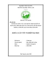 Đánh giá công tác cấp giấy chứng nhận quyền sử dụng đất tại xã cẩm giàng   huyện bạch thông – tỉnh bắc kạn giai đoạn 2015 2017 