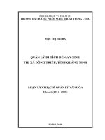 Quản lý di tích đền an sinh, thị xã đông triều, tỉnh quảng ninh 