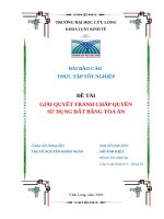 Giải quyết tranh chấp quyền sử dụng đất bằng tòa án