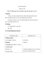 Giáo án Tiếng Việt 3 tuần 25 bài: Luyện từ và câu  Nhân hóa. Ôn tập cách đặt và trả lời câu hỏi Vì sao?