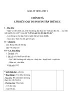 Giáo án Tiếng Việt 3 tuần 29 bài: Chính tả  Nghe  viết: Lời kêu gọi toàn dân tập thể dục