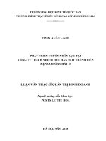 Luận văn thạc sỹ - Phát triển nguồn nhân lực tại Công ty Trách nhiệm hữu hạn Một thành viên Điện Cơ Hóa Chất 15