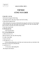 Giáo án Tiếng Việt 3 tuần 28 bài: Tập đọc  Cùng vui chơi