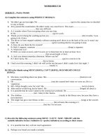 bài tập về các động từ tình thái hoàn thành   Perfect Modals