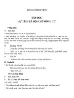 Giáo án Tiếng Việt 3 tuần 26 bài: Tập đọc  Sự tích lễ hội Chử Đồng Tử