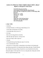 giáo án lĩnh vực phát triên nhận thức  làm quen với toán