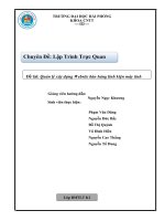 Đề tài: Quản lý xây dựng Website bán hàng linh kiện máy tính