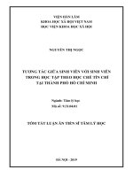 Tương tác giữa sinh viên với sinh viên trong học tập theo học chế tín chỉ tại thành phố hồ chí minh tt 