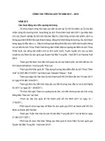 CÔNG TÁCTIẾN DU LỊCH từnăm 2011 –2016 