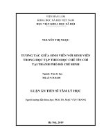 Tương tác giữa sinh viên với sinh viên trong học tập theo học chế tín chỉ tại thành phố Hồ Chí Minh