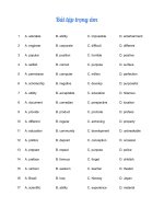 Bài tập trọng âm tiếng Anh