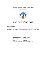 Báo cáo thực tập tổng hợp tại Công ty cổ phần Cảng Hàng Không Quốc Tế Nội Bài
