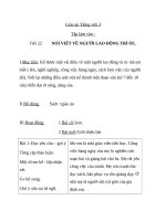 Giáo án Tiếng Việt 3 tuần 22 bài: Tập làm văn  Nói, viết về một người lao động trí óc