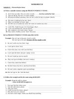 Bài tập về thì hiện tại hoàn thành  Present perfect tense