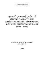 Lịch sử quan hệ quốc tế wro ĐNA sau chiến tranh thái bình dương 