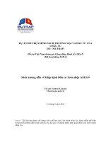 DỰ ÁN HỖ TRỢ CHÍNH SÁCH THƯƠNG MẠI VÀ ĐẦU TƯ CỦA CHÂU ÂU (EU- MUTRAP) Hỗ trợ Việt Nam tham gia Cộng đồng Kinh tế ASEAN