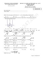 Đề thi thử THPT Quốc gia 2019 môn toán  Chuyên Vĩnh Phúc