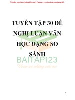 TUYỂN TẬP 30 ĐỀ NGHỊ LUẬN VĂN HỌC DẠNG SO SÁNH