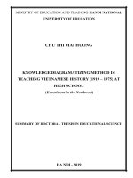 Phương pháp sơ đồ hóa kiến thức trong dạy học lịch sử việt nam (1919   1975) ở trường trung học phổ thông (thực nghiệm sư phạm tại vùng tây bắc ) tt tiếng anh 
