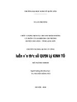 Luận văn thạc sỹ - Chất lượng dịch vụ cho vay khách hàng cá nhân của Agribank chi nhánh huyện Chi Lăng – tỉnh Lạng Sơn
