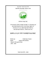 Ứng dụng công nghệ tin học và phương pháp toàn đạc điện tử thành lập bản đồ địa chính tờ số 26 tỷ lệ 1 1000 thị trấn phố lu – huyện bảo thắng – tỉnh lào cai 