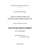 Luận văn thạc sỹ - Năng lực trợ lý khoa tại Trường Đại học Kinh tế Quốc dân