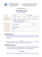 Đề cương môn học CÔNG NGHỆ TẾ BÀO