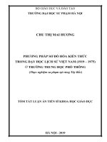 Phương pháp sơ đồ hóa kiến thức trong dạy học lịch sử việt nam (1919   1975) ở trường trung học phổ thông (thực nghiệm sư phạm tại vùng tây bắc ) tt 