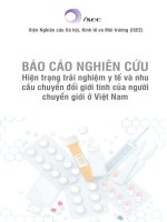 BÁO CÁO NGHIÊN CỨU Hiện trạng trải nghiệm y tế và nhu cầu chuyển đổi giới tính của người chuyển giới ở Việt Nam