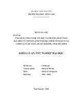 Ứng dụng công nghệ tin học và phương pháp toàn đạc điện tử thành lập bản đồ địa chính tờ số 69 tỷ lệ 1 1000 tại xã đú sáng   huyện kim bôi   tỉnh hòa bình 