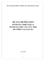 SỔ TAY HƯỚNG DẪN ĐÁNH GIÁ THIỆT HẠI và ĐÁNH GIÁ NHU CẦU CỨU TRỢ DO THIÊN TAI GÂY RA