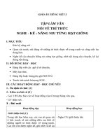 Giáo án Tiếng Việt 3 tuần 21 bài: Tập làm văn  Nói về trí thức. Nghe  kể: Nâng niu từng hạt giống