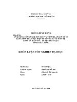 Ứng dụng công nghệ tin học và thành lập bản đồ số bằng máy toàn đạc điện tử south tờ số 18 tỷ lệ 1 2000 xã biên sơn – huyện lục ngạn – tỉnh bắc giang 