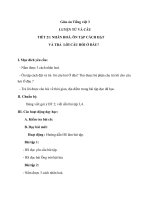 Giáo án Tiếng Việt 3 tuần 21 bài: Luyện từ và câu  Nhân hóa. Ôn tập cách đặt và trả lời câu hỏi Ở đâu?