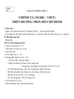 Giáo án Tiếng Việt 3 tuần 20 bài: Chính tả  Nghe  viết: Trên đường mòn Hồ Chí Minh, phân biệt s, x; uôt, uôc
