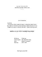 Ứng dụng công nghệ tin học và phương pháp toàn đạc điện tử thành lập bản đồ địa chính tờ số 1 tỷ lệ 1 1000 xã tứ quận   huyện yên sơn   tỉnh tuyên quang 