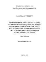 Ứng dụng quản trị nguồn lực doanh nghiệp (enterprise resource planning – ERP) của các doanh nghiệp bán lẻ trên thế giới