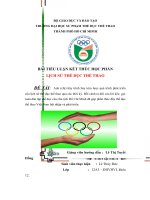 BÀI TIỂU LUẬN KẾT THÚC HỌC PHẦN LỊCH SỬ THỂ DỤC THỂ THAO