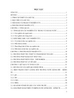 đánh giá diễn biến hiện trạng môi trường nước kênh đôi – kênh tế, thành phố hồ chí minh 