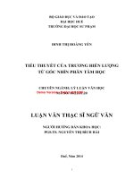 Tiểu thuyết của trương hiền lượng từ góc nhìn phân tâm học (tt) 
