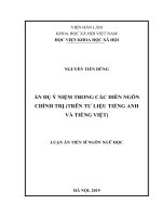 Ẩn dụ ý niệm trong các diễn ngôn chính trị (trên tư liệu tiếng anh và tiếng việt)